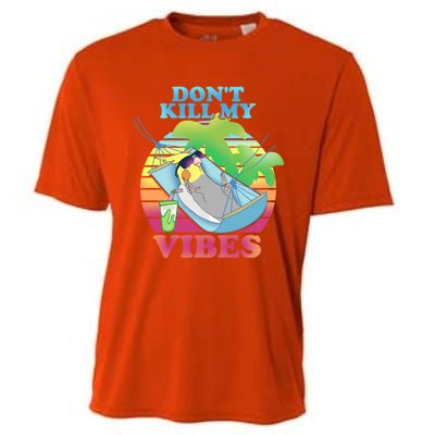 Parrot Fun Birb Memes Summer Cockatiel Don't Kill My Vibes Gift Cooling Performance Crew T-Shirt