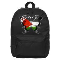 Palestine Flag Butterfly 16 in Basic Backpack