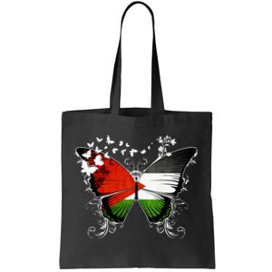 Palestine Flag Butterfly Tote Bag