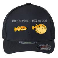 Puffer Fish Blowfish Funny Puffer Fish Flexfit Unipanel Trucker Cap