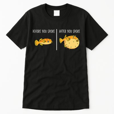 Puffer Fish Blowfish Funny Puffer Fish Tall T-Shirt