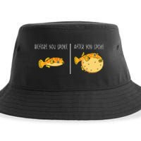 Puffer Fish Blowfish Funny Puffer Fish Sustainable Bucket Hat