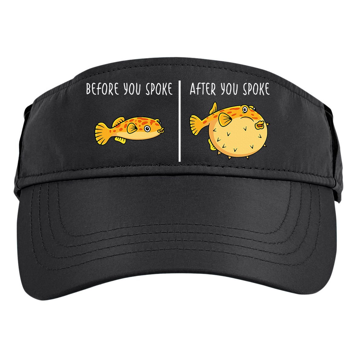 Puffer Fish Blowfish Funny Puffer Fish Adult Drive Performance Visor