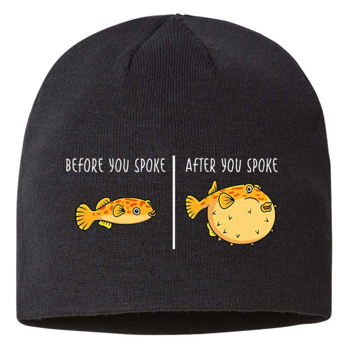 Puffer Fish Blowfish Funny Puffer Fish Sustainable Beanie