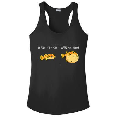 Puffer Fish Blowfish Funny Puffer Fish Ladies PosiCharge Competitor Racerback Tank