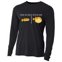 Puffer Fish Blowfish Funny Puffer Fish Cooling Performance Long Sleeve Crew