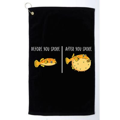 Puffer Fish Blowfish Funny Puffer Fish Golf Towel