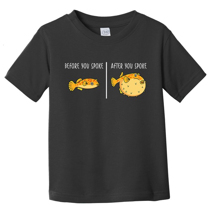 Puffer Fish Blowfish Funny Puffer Fish Toddler T-Shirt