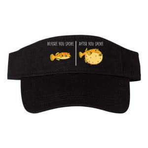 Puffer Fish Blowfish Funny Puffer Fish Valucap Bio-Washed Visor