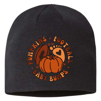 Pumpkins Football Baby Bumps Fall Thanksgiving Pregnancy Sustainable Beanie