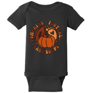 Pumpkins Football Baby Bumps Fall Thanksgiving Pregnancy Baby Bodysuit