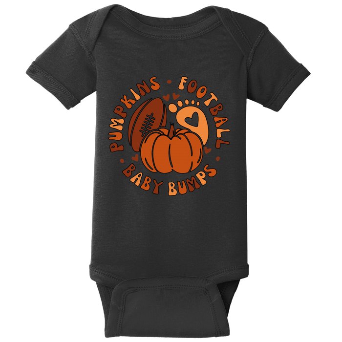 Pumpkins Football Baby Bumps Fall Thanksgiving Pregnancy Baby Bodysuit