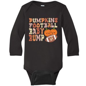 Pumpkins Football Baby Bumps Fall Thanksgiving Pregnancy Baby Long Sleeve Bodysuit