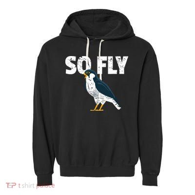 Peregrine Falcon Bird Birdwatcher Vintage Garment-Dyed Fleece Hoodie