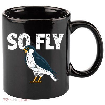 Peregrine Falcon Bird Birdwatcher Vintage 11oz C Handle Ceramic Mug