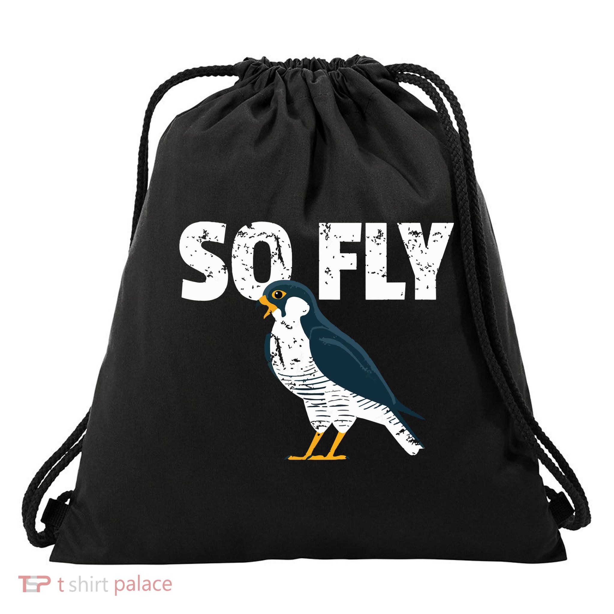 Peregrine Falcon Bird Birdwatcher Vintage Drawstring Bag