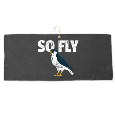 Peregrine Falcon Bird Birdwatcher Vintage Large Microfiber Waffle Golf Towel