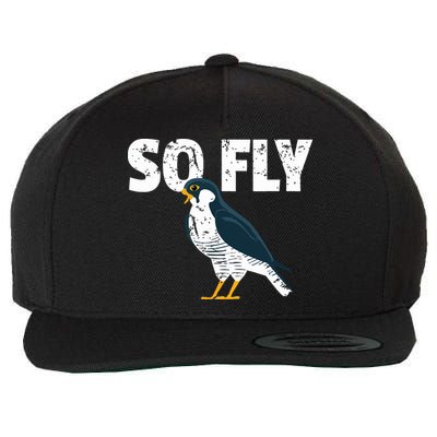 Peregrine Falcon Bird Birdwatcher Vintage Wool Snapback Cap