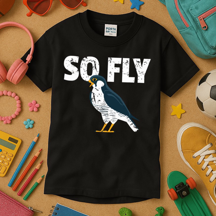 Peregrine Falcon Bird Birdwatcher Vintage Kids T-Shirt