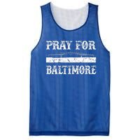 Pray For Baltimore Francis Scott Key Bridge Mesh Reversible Basketball Jersey Tank