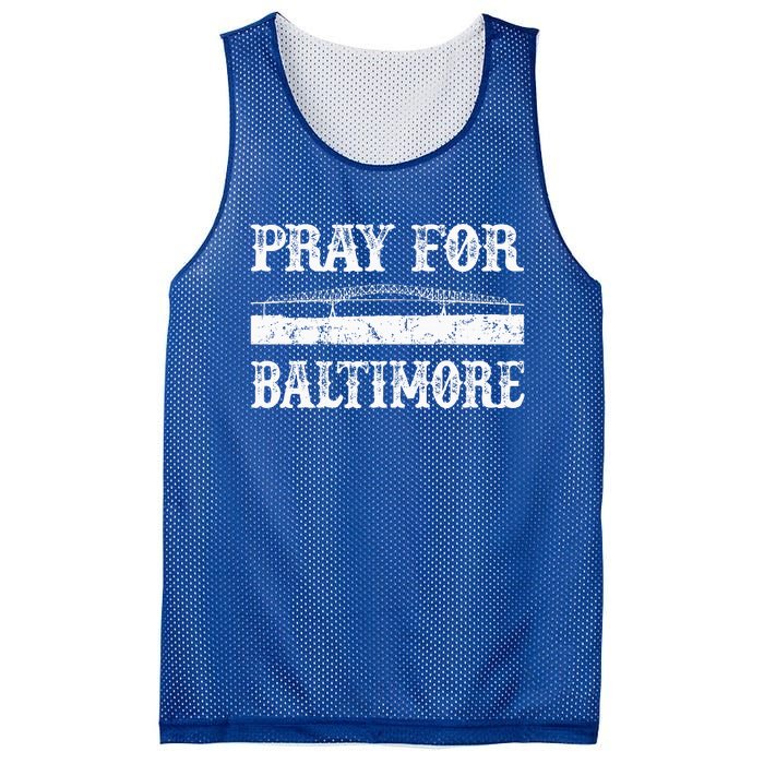 Pray For Baltimore Francis Scott Key Bridge Mesh Reversible Basketball Jersey Tank