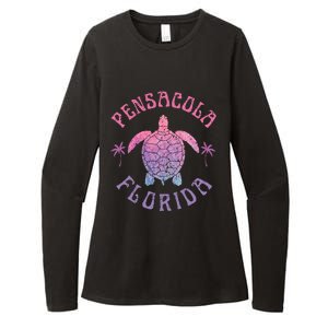 Pensacola Florida Beach Sea Turtle Summer Vacation Womens CVC Long Sleeve Shirt