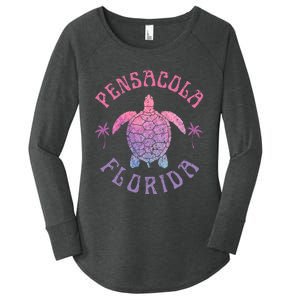 Pensacola Florida Beach Sea Turtle Summer Vacation Women's Perfect Tri Tunic Long Sleeve Shirt