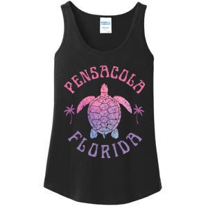 Pensacola Florida Beach Sea Turtle Summer Vacation Ladies Essential Tank