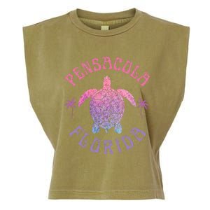 Pensacola Florida Beach Sea Turtle Summer Vacation Garment-Dyed Women's Muscle Tee