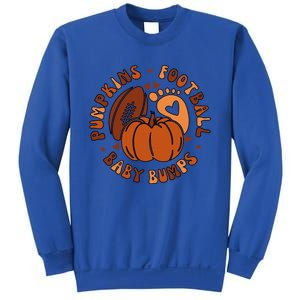 Pumpkins Football Bumps Fall Thanksgiving Pregnancy Gift Sweatshirt