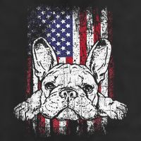 Patriotic French Bulldog American Flag Dog 11oz C Handle Ceramic Mug