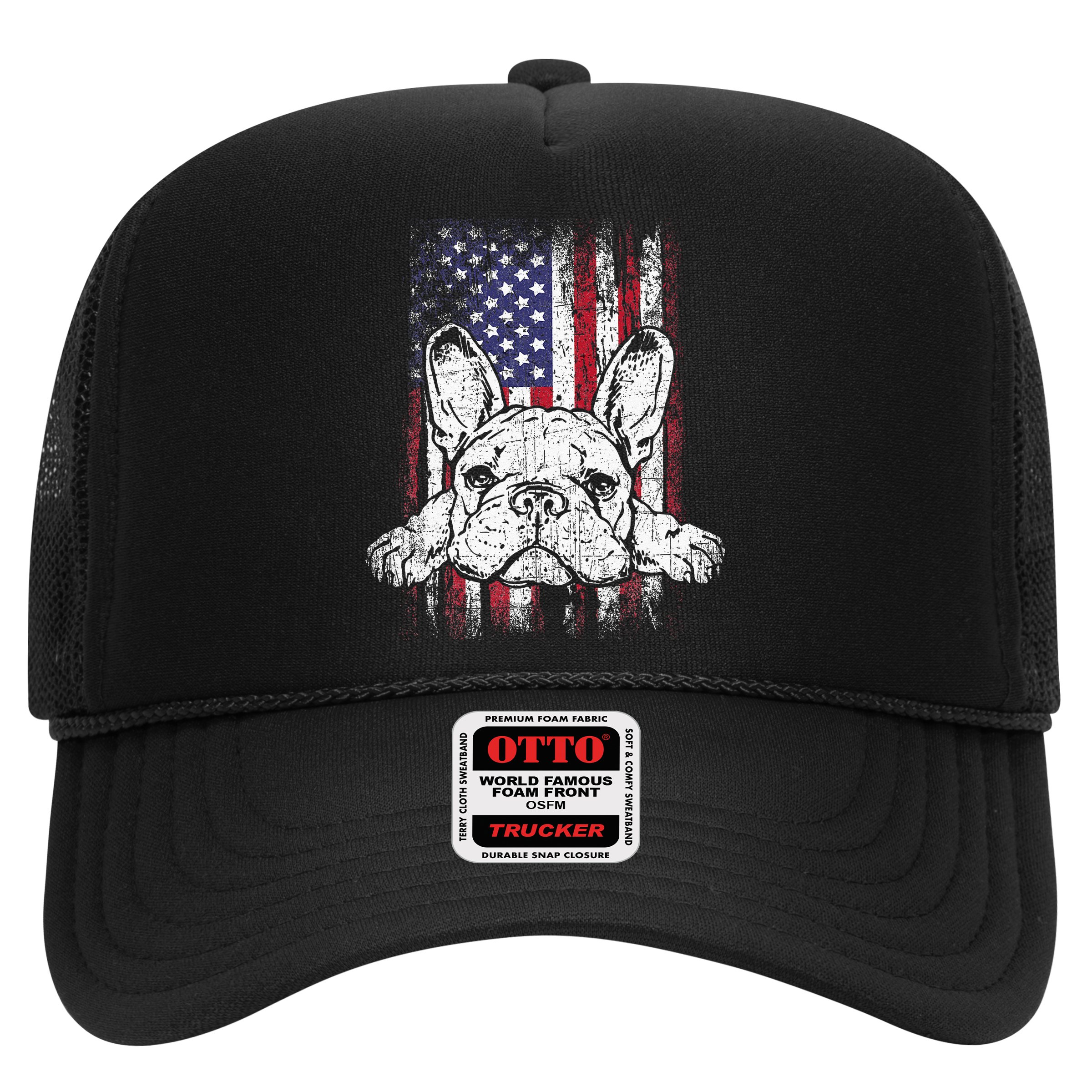 Patriotic French Bulldog American Flag Dog Hat