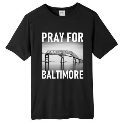 Pray For Baltimore Francis Scott Key Baltimore Bridge Tall Fusion ChromaSoft Performance T-Shirt