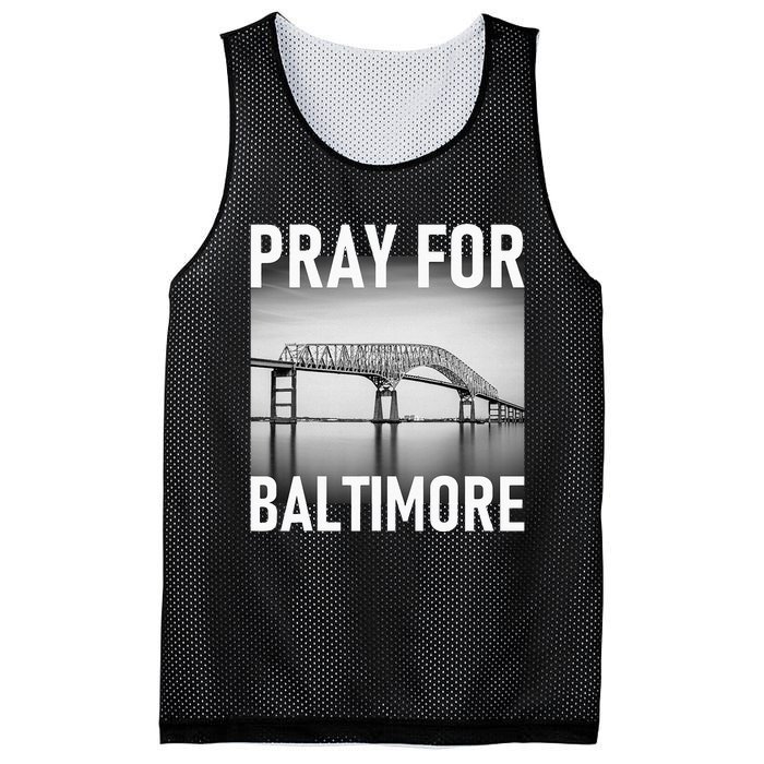 Pray For Baltimore Francis Scott Key Baltimore Bridge Mesh Reversible Basketball Jersey Tank