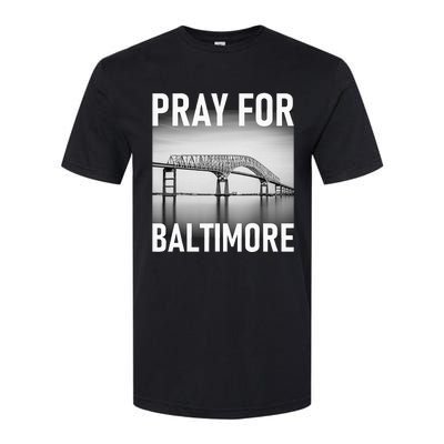 Pray For Baltimore Francis Scott Key Baltimore Bridge Softstyle CVC T-Shirt