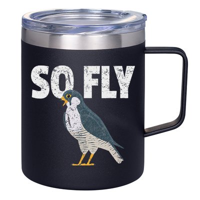 Peregrine Falcon Bird, Birdwatcher Vintage 12oz Stainless Steel Coffee Mug