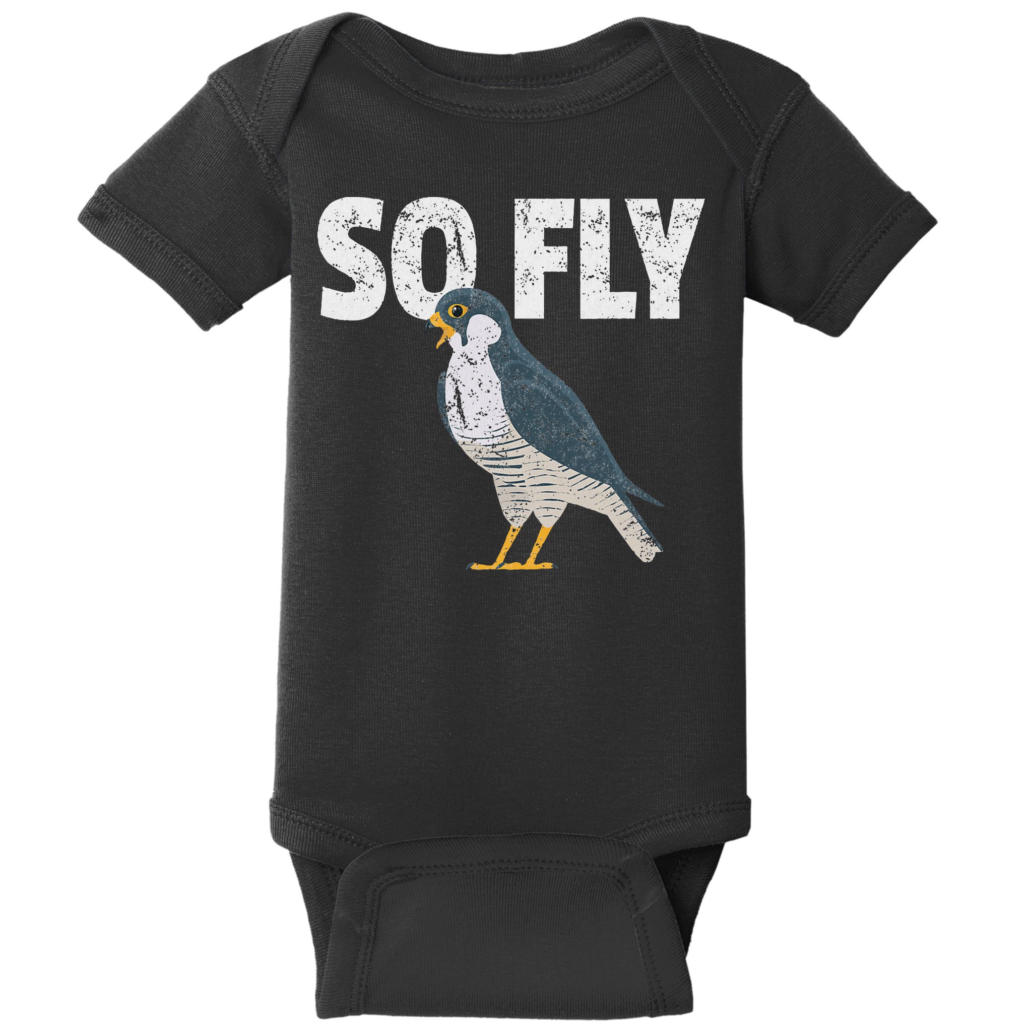 Peregrine Falcon Bird, Birdwatcher Vintage Baby Bodysuit
