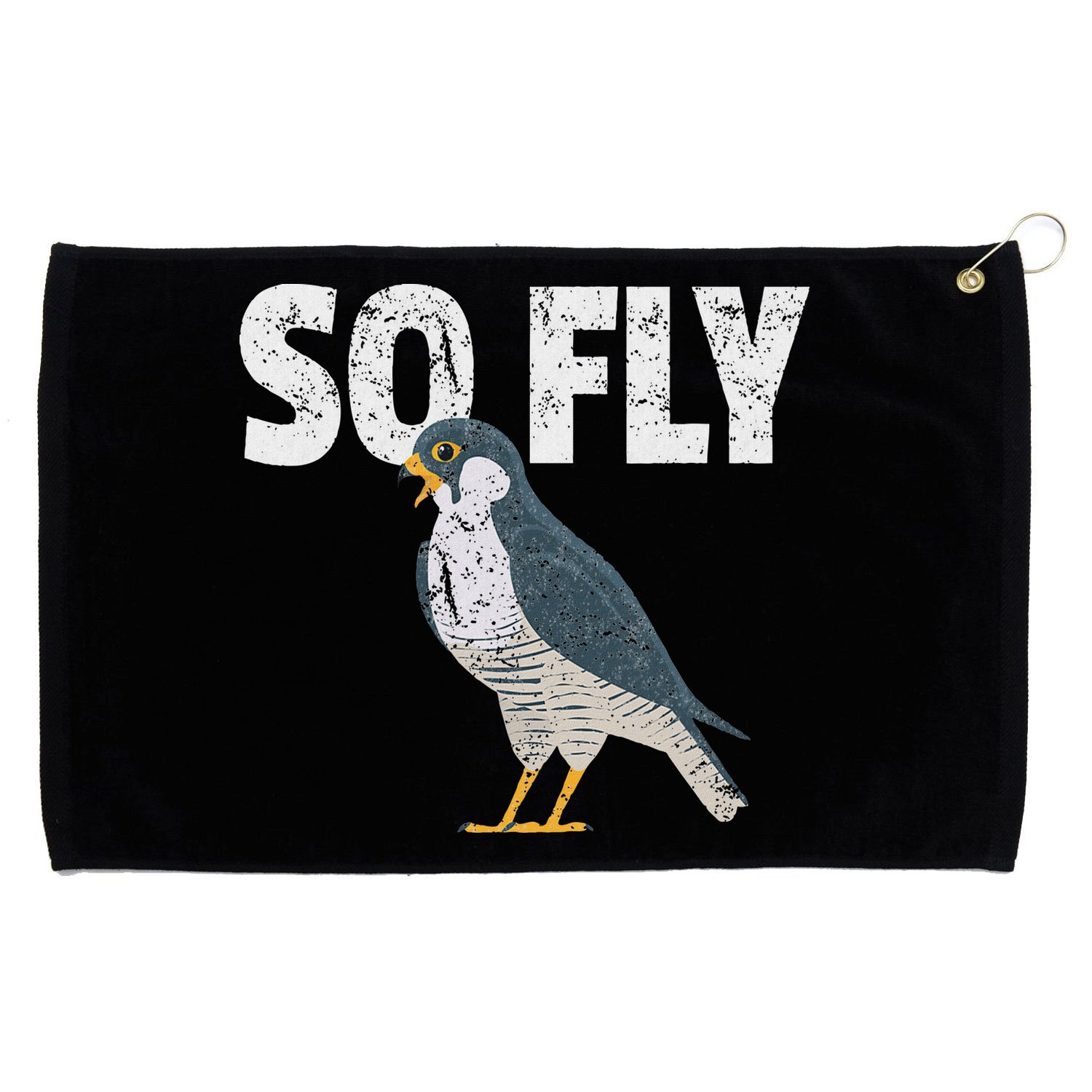 Peregrine Falcon Bird, Birdwatcher Vintage Grommeted Golf Towel