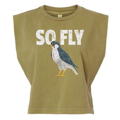Peregrine Falcon Bird, Birdwatcher Vintage Garment-Dyed Women's Muscle Tee