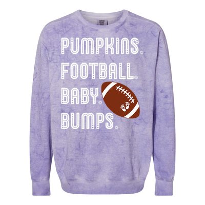 Pumpkins Football Baby Bumps Fall Thanksgiving Pregnancy Colorblast Crewneck Sweatshirt