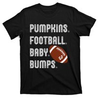 Pumpkins Football Baby Bumps Fall Thanksgiving Pregnancy T-Shirt