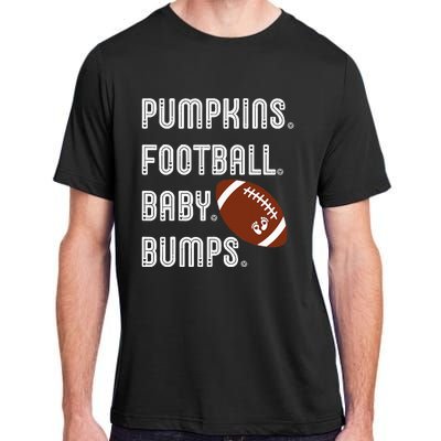 Pumpkins Football Baby Bumps Fall Thanksgiving Pregnancy Adult ChromaSoft Performance T-Shirt