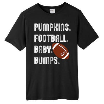 Pumpkins Football Baby Bumps Fall Thanksgiving Pregnancy Tall Fusion ChromaSoft Performance T-Shirt