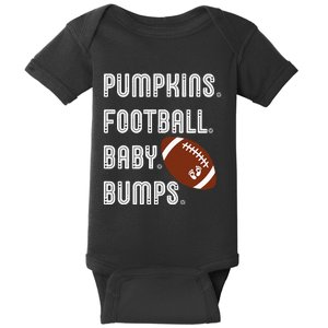 Pumpkins Football Baby Bumps Fall Thanksgiving Pregnancy Baby Bodysuit