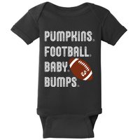 Pumpkins Football Baby Bumps Fall Thanksgiving Pregnancy Baby Bodysuit