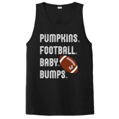 Pumpkins Football Baby Bumps Fall Thanksgiving Pregnancy PosiCharge Competitor Tank