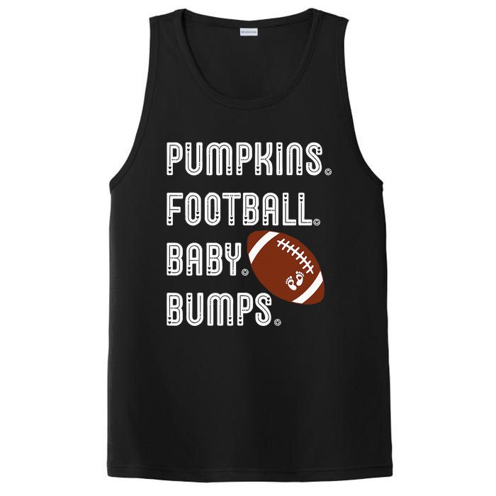 Pumpkins Football Baby Bumps Fall Thanksgiving Pregnancy PosiCharge Competitor Tank