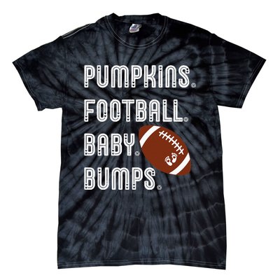 Pumpkins Football Baby Bumps Fall Thanksgiving Pregnancy Tie-Dye T-Shirt