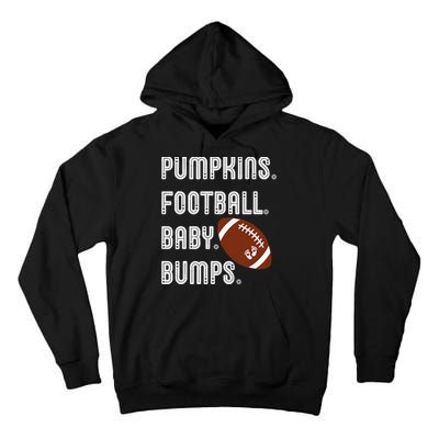 Pumpkins Football Baby Bumps Fall Thanksgiving Pregnancy Tall Hoodie