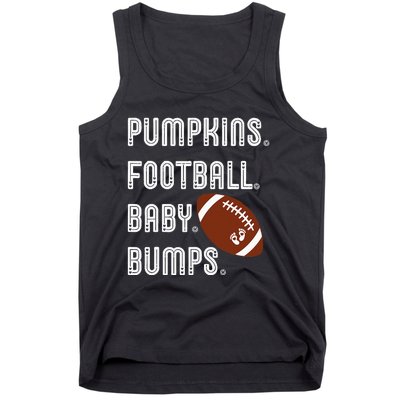 Pumpkins Football Baby Bumps Fall Thanksgiving Pregnancy Tank Top